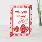 Carte de la Saint-Valentin aux cœurs rouges disper (Devant)