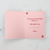 Carte de la Saint-Valentin aux cœurs rouges disper (Intérieur)