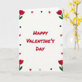 Carte de la Saint-Valentin aux Tulipes Rouges (Fleur jaune)