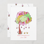 Carte de la Saint-Valentin avec arbre à cupcakes e (Devant / Derrière)