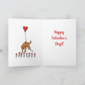 Carte de la Saint-Valentin avec ballon en forme de (Intérieur)