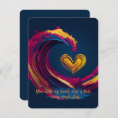 Carte de la Saint-Valentin avec citation d'amour e (Devant / Derrière)