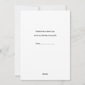 Carte de la Saint-Valentin avec cœur cousu et coup (Dos)