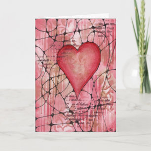 Carte de la Saint-Valentin avec cœur graffiti