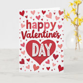 Carte de la Saint-Valentin avec cœurs brodés (Fleur jaune)