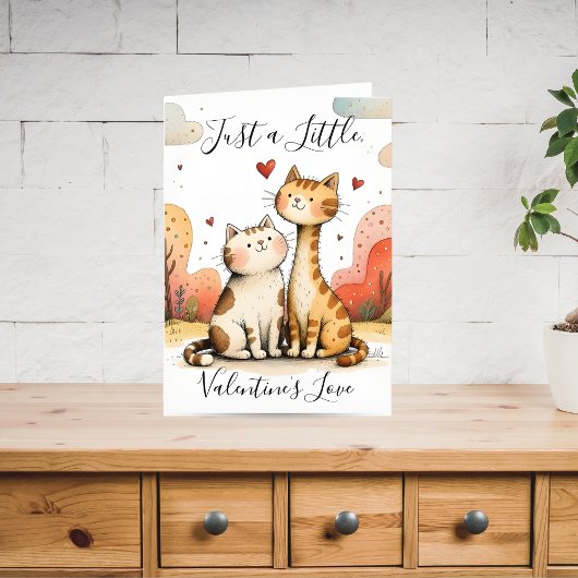 Carte de la Saint-Valentin avec de mignons chats
