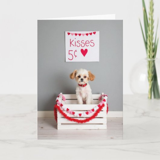 Carte de la Saint-Valentin avec des bisous de chio (Devant)