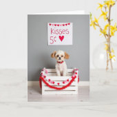 Carte de la Saint-Valentin avec des bisous de chio (Fleur jaune)