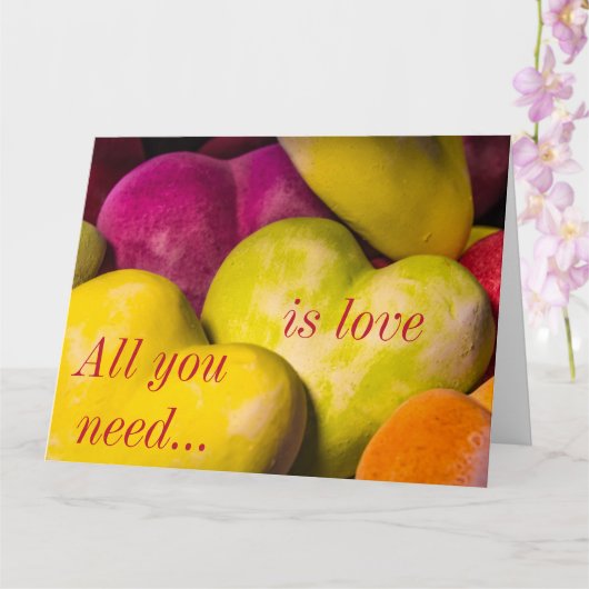 Carte de la Saint-Valentin avec des cœurs (Orchidée)