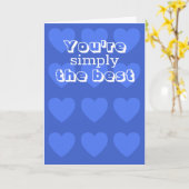 Carte de la Saint-Valentin avec des cœurs bleus pa (Fleur jaune)