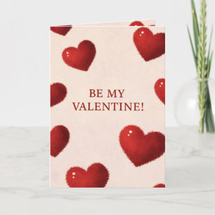 Carte de la Saint-Valentin avec des cœurs rouges f