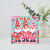 Carte de la Saint-Valentin avec des Gnomes (Debout devant)