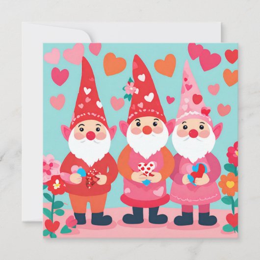 Carte de la Saint-Valentin avec des Gnomes (Devant)