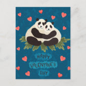 Carte de la Saint-Valentin avec des pandas mignons (Devant)