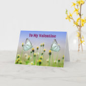 Carte de la Saint-Valentin avec deux papillons dan (Fleur jaune)