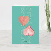 Carte de la Saint-Valentin avec lapin et fleurs (Dos)