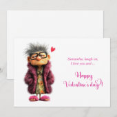 Carte de la Saint-Valentin avec nourriture de dess (Devant / Derrière)