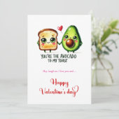 Carte de la Saint-Valentin avec nourriture de dess (Debout devant)