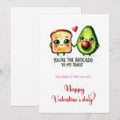 Carte de la Saint-Valentin avec nourriture de dess (Devant / Derrière)