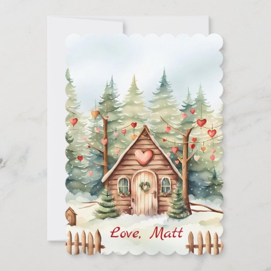 Carte de la Saint-Valentin avec ours et texte pers (Devant)