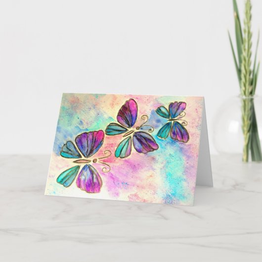 Carte de la Saint-Valentin avec Papillons (Devant)