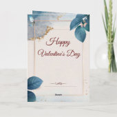 Carte de la Saint-Valentin avec papillons et fleur (Dos)