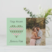 Carte de la Saint-Valentin avec photo d'argile ros (Debout devant)