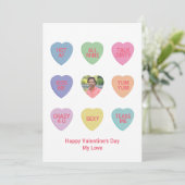 Carte de la Saint-Valentin avec photo de cœurs de (Debout devant)
