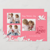 Carte de la Saint-Valentin avec photo de Cupidon (Devant / Derrière)