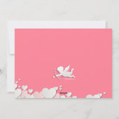 Carte de la Saint-Valentin avec photo de Cupidon (Dos)