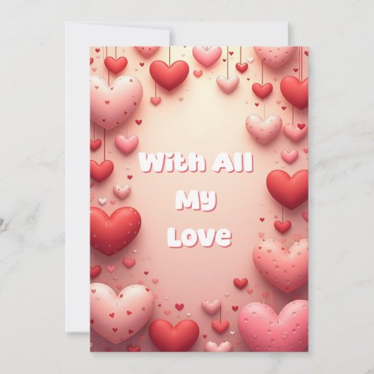 Carte de la Saint-Valentin Avec Tout Mon Amour (Devant)