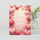 Carte de la Saint-Valentin Avec Tout Mon Amour (Debout devant)