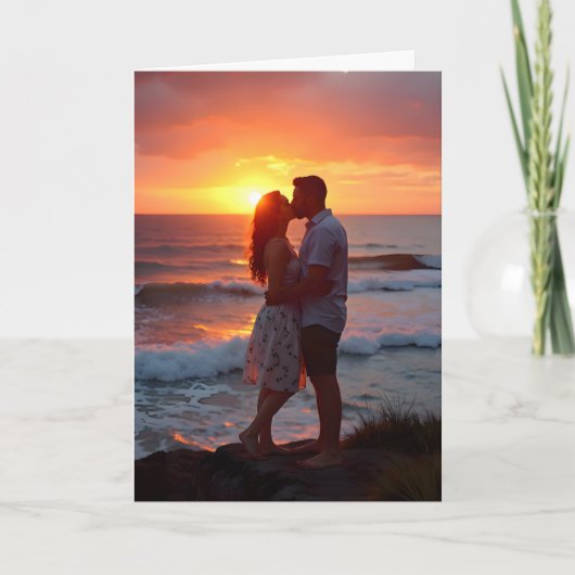 Carte de la Saint-Valentin avec un baiser (Devant)