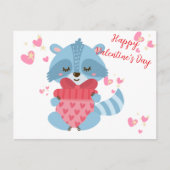 Carte de la Saint-Valentin avec un joli raton lave (Devant)