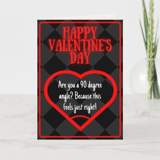 Carte de la Saint-Valentin avec une blague mathéma (Devant)