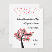 Carte de la Saint-Valentin, aventure de la vie (Devant / Derrière)