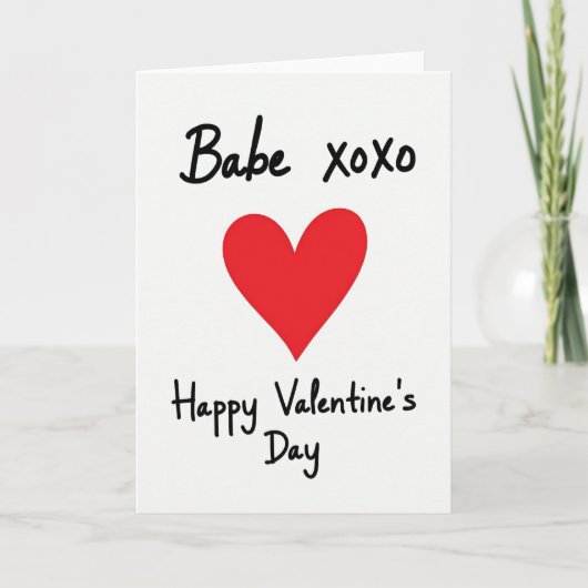 Carte de la Saint-Valentin Babe (Devant)