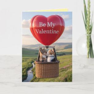 Carte de la Saint-Valentin Ballon Chat