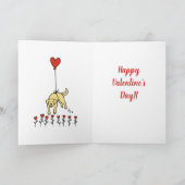 Carte de la Saint-Valentin ballon en forme de coeu (Intérieur)