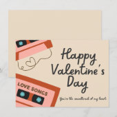 Carte de la Saint-Valentin Bande Sonore de Mon Cœu (Devant / Derrière)