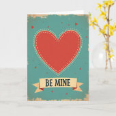 Carte de la Saint-Valentin Be Mine Heart (Fleur jaune)