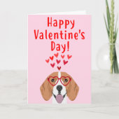 Carte de la Saint-Valentin beagle (Devant)