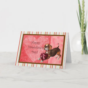 Carte de la Saint-Valentin beagle - Vierge à l'int