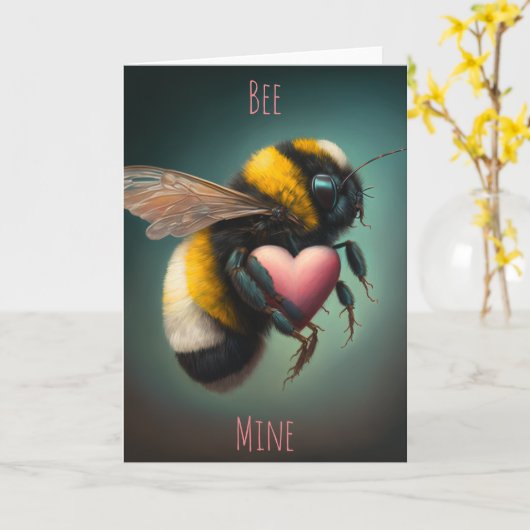 Carte de la Saint-Valentin Bee Mine (Fleur jaune)