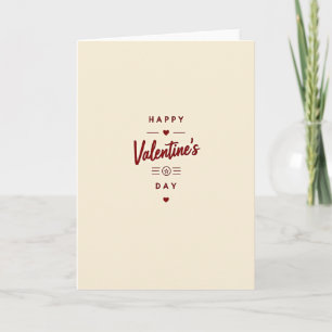 Carte de la Saint-Valentin beige joyeuse