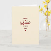 Carte de la Saint-Valentin beige joyeuse (Fleur jaune)