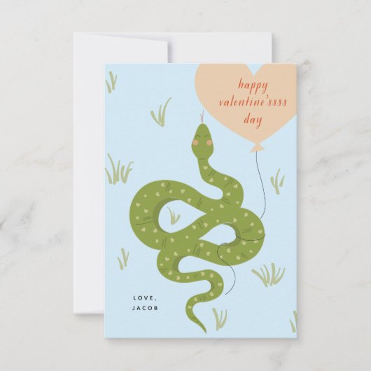 Carte de la Saint-Valentin Bleu (Devant)