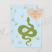 Carte de la Saint-Valentin Bleu (Devant / Derrière)