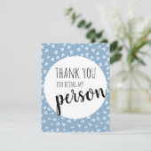 Carte de la Saint-Valentin bleue (Debout devant)