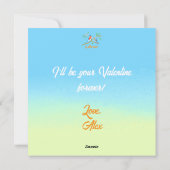 Carte de la Saint-Valentin Bluebirds Flat Bleu Cla (Dos)